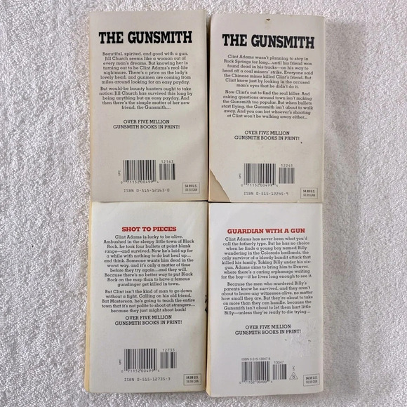 Vintage  The Gunsmith All Action Western Romance Novel x4 - Picture 14 of 14